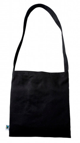 Black Fairtrade Cotton Messenger Bag